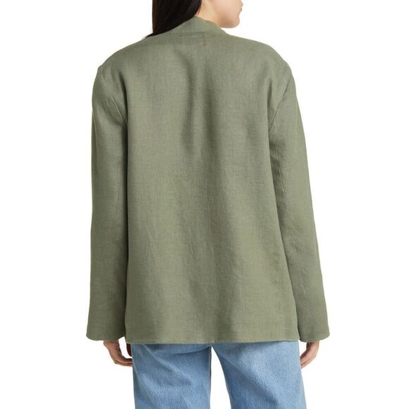 New Xirena Layla  Linen Jacket  Blazer in Mossy Green Size XS - Picture 3 of 8